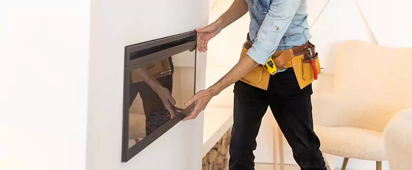 Metal Fireplace Installation in Brunswick, Maine