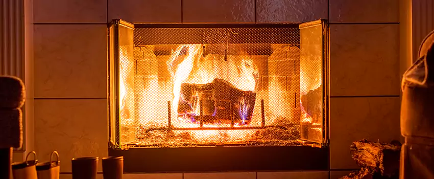 Mendota Hearth Landscape Fireplace Installation in Brunswick, Maine