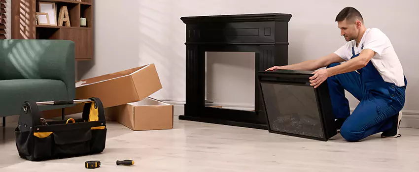 Old Rusted Metal Fireplace Repair And Replacement in Brunswick, ME