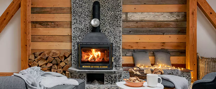 Thelin Hearth Products Direct Vent Gas Stove Fireplace Inspection in Brunswick, Maine